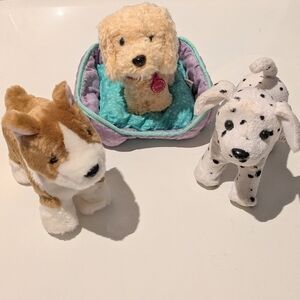 American Girl 3 Dogs: Corgi, Honey the Golden Retriever, Z Yang's Dalmation